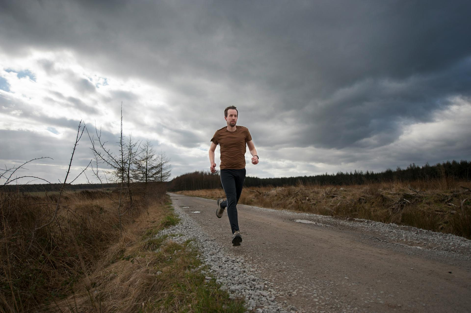 Person running outdoors